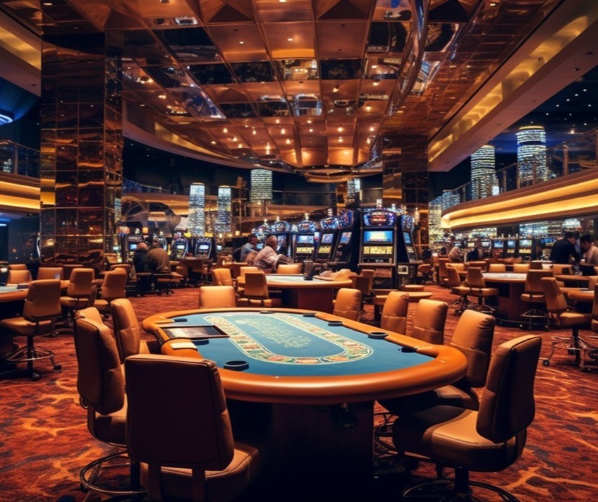 Vista general de las mesas de un casino